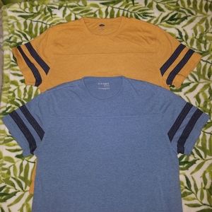 (2) OLD NAVY T-shirts, Mustard Yellow & Light Blue